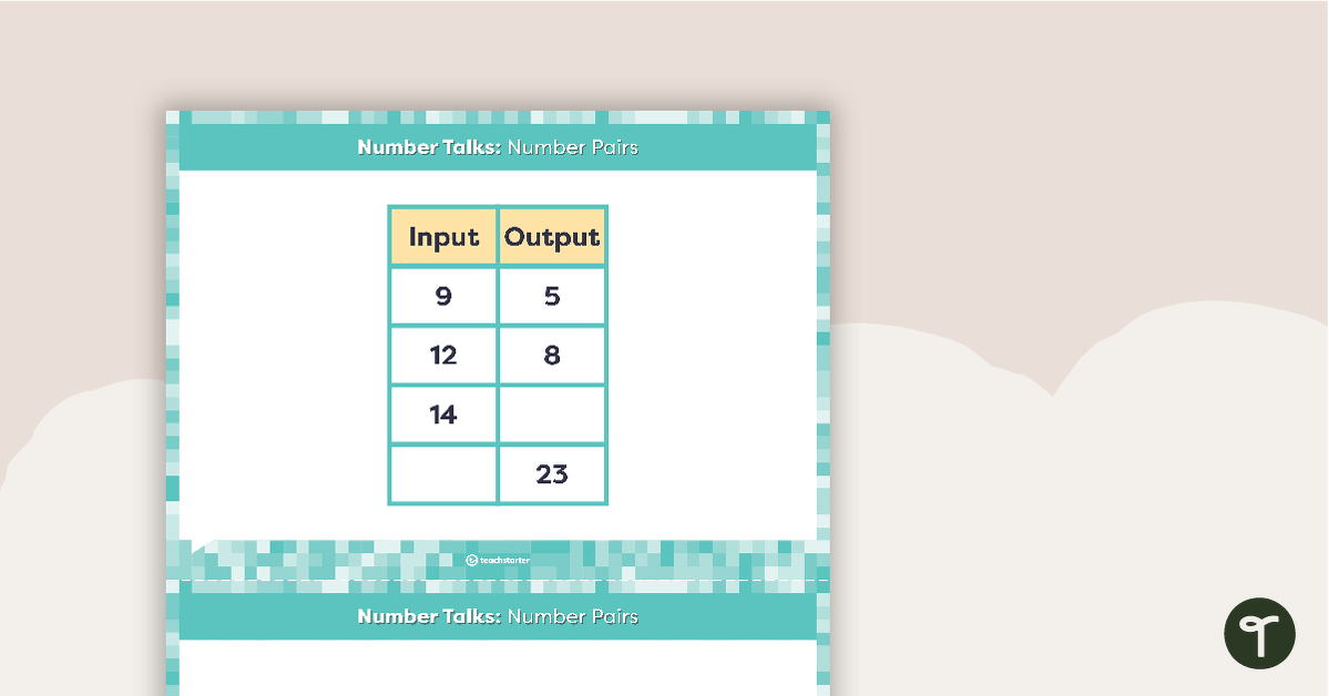 Number Talks - Number Pairs Task Cards teaching resource