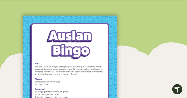 Go to Auslan Alphabet Bingo teaching resource