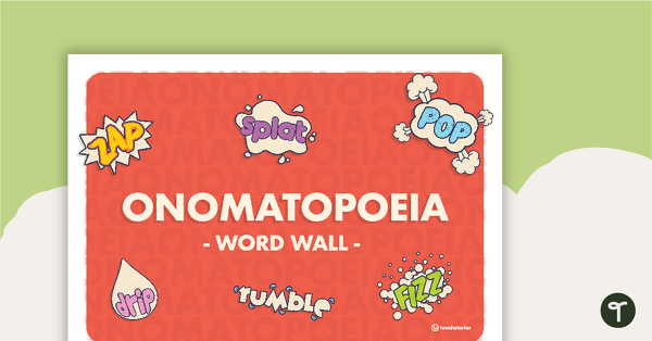 Onomatopoeia Word Wall teaching resource