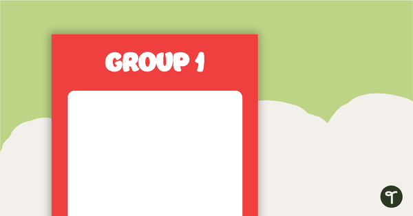 Plain Red - Grouping Posters teaching resource