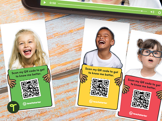 Getting to Know My Classmates – QR Code Template teaching resource