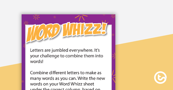 Go to Word Whizz Literacy Activity teaching resource