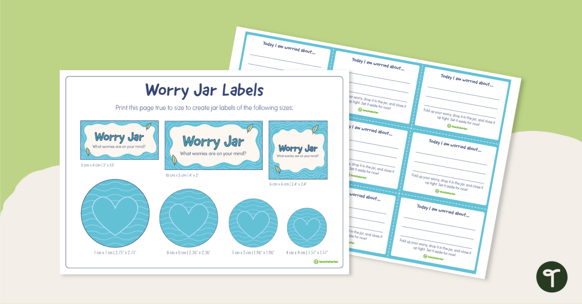 Worry Jar – Cut and Assemble Kit teaching resource