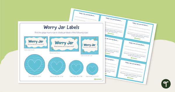 Go to Worry Jar - Cut and Assemble Kit teaching resource