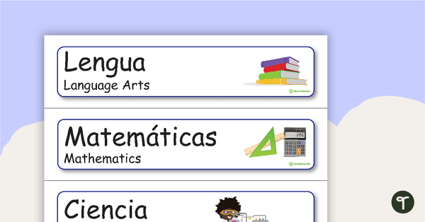Visual Daily Schedule - Spanish/English teaching resource