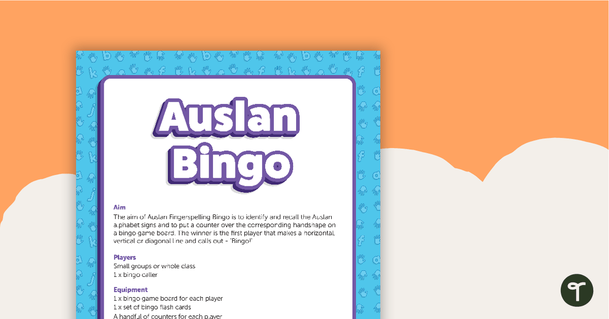 Auslan Alphabet Bingo (With Letters) teaching resource