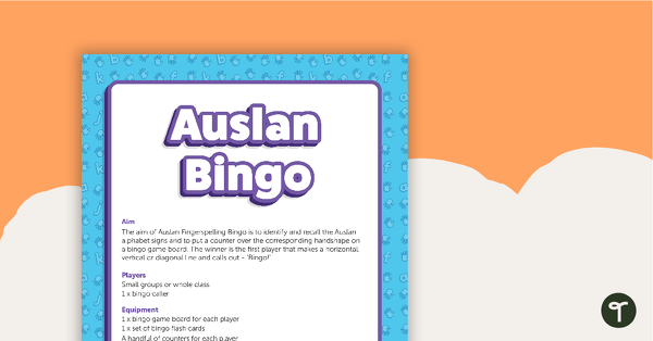 Auslan Alphabet Bingo (With Letters) teaching resource
