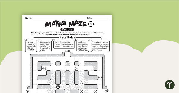 Go to Maths Mazes (Factors) teaching resource