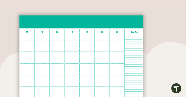Go to Plain Teal - Monthly Overview teaching resource