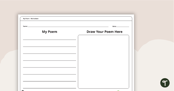 Go to My Poem - Worksheet teaching resource