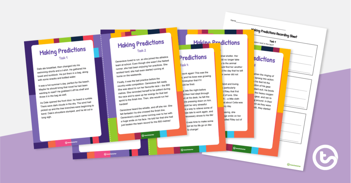 Making Predictions Task Cards teaching resource