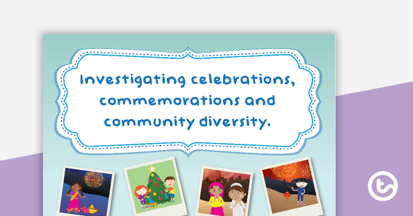 Preview image for Celebrations, Commemorations and Community Diversity - History Word Wall Vocabulary - teaching resource