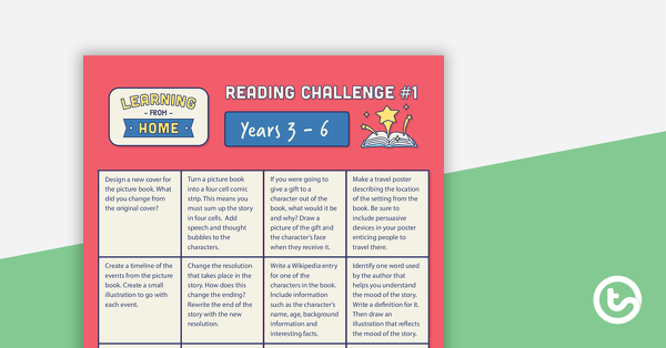 Home Reading Challenge #1 – Years 3-6 teaching resource
