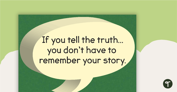 Truth Poster teaching resource