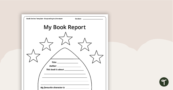 Rocket Themed - Book Report Template and Poster teaching resource
