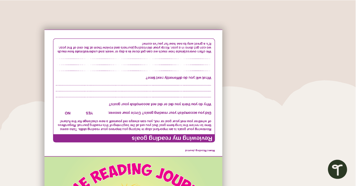 Home Reading Journal - Purple teaching resource