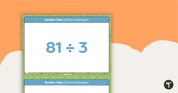 Go to Number Talks - Division Strategies Task Cards teaching resource