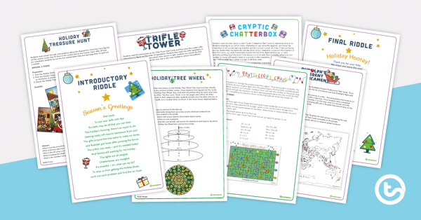 Image of Holiday Code Cracker: Middle Years – Whole Class Christmas Game