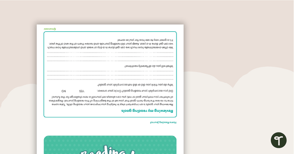 Home Reading Journal Template teaching resource