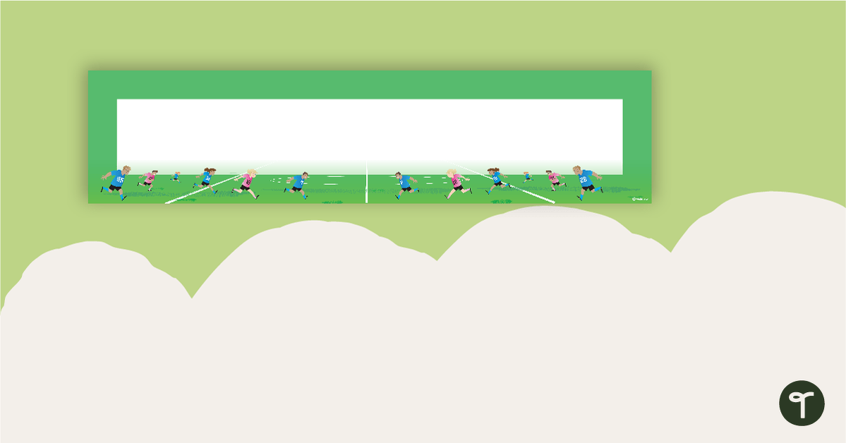 橄榄球主题的预览图像 - 展示横幅 - 教学资源