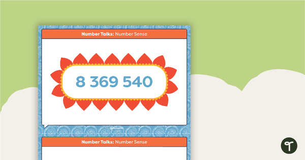 Preview image for Number Talks - Number Sense Task Cards - teaching resource