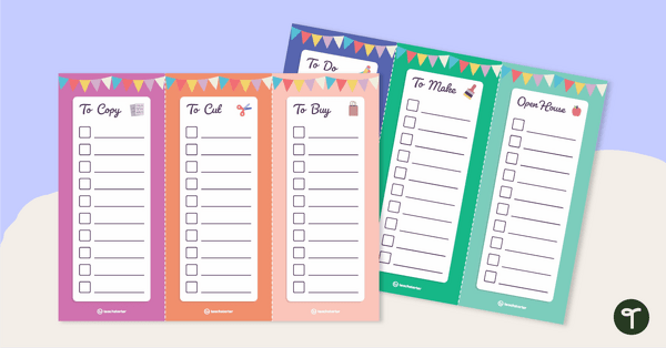 Go to Back-to-School Checklists teaching resource