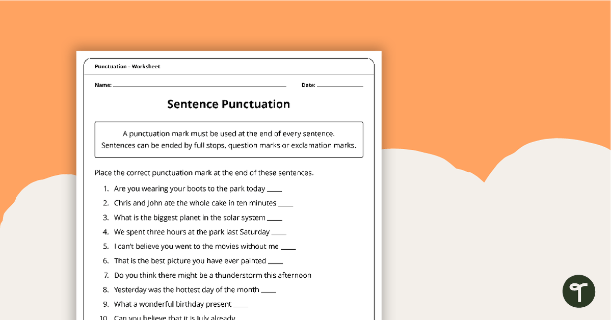 Punctuation Worksheet Pack – Upper Primary teaching resource