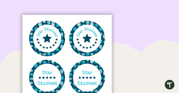 Go to Monster Pattern - Star Student Badges teaching resource