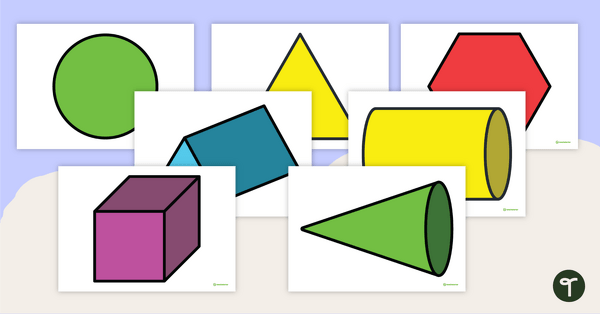 Preview image for 2-D and 3-D Figure Cards - teaching resource