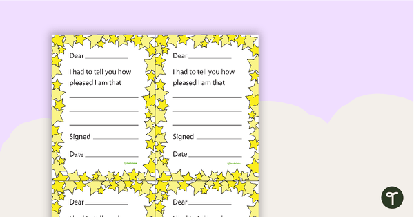 Go to Positive Parent Notes - Stars teaching resource