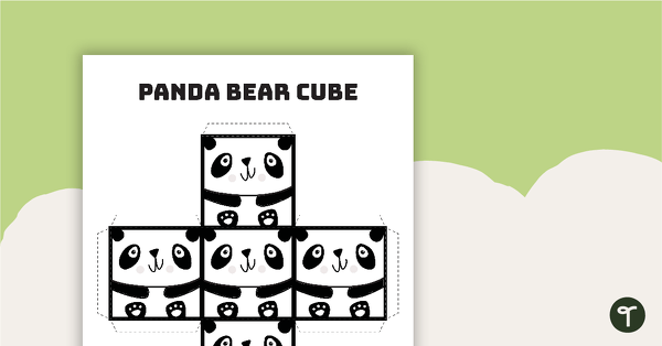 Bear Square 3D Cube - Template teaching resource