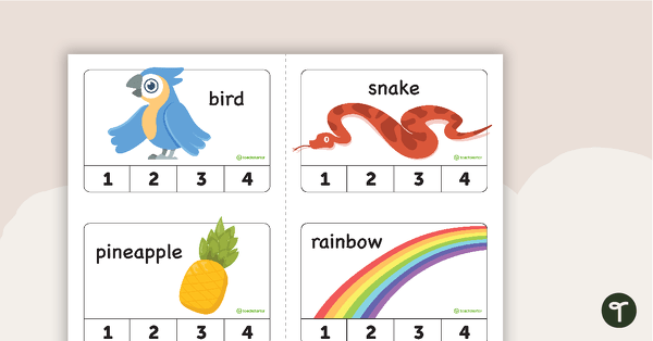 Image of Syllable Peg Cards