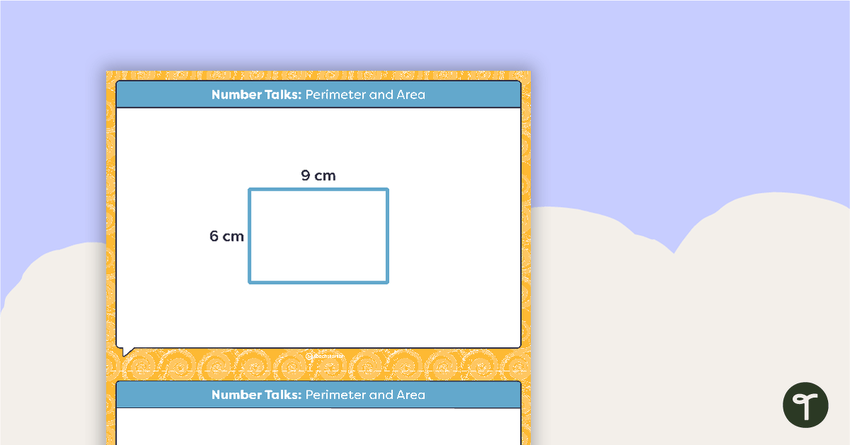 Number Talks - Perimeter and Area Task Cards teaching resource
