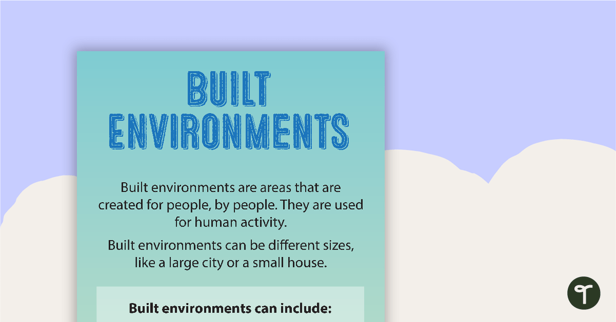 Natural and Built Environments Posters teaching resource