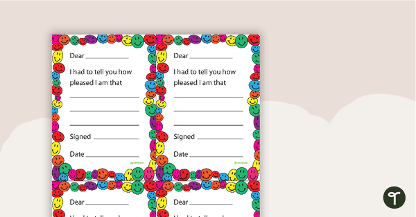 Go to Positive Parent Notes - Smiley Faces teaching resource