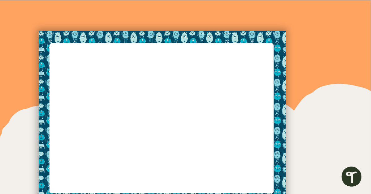 Monster Pattern - Landscape Page Border teaching resource