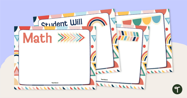 Learning Objectives Posters - Boho-Themed teaching resource