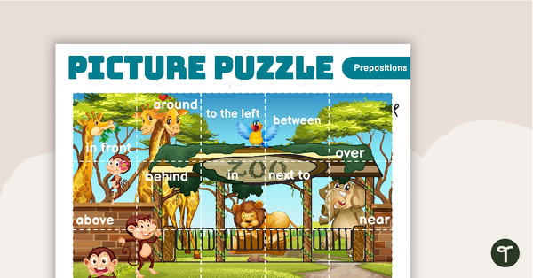 Preview image for Prepositions Picture Puzzle - teaching resource