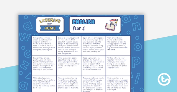 Go to Year 4 – Week 1 Learning from Home Activity Grids teaching resource