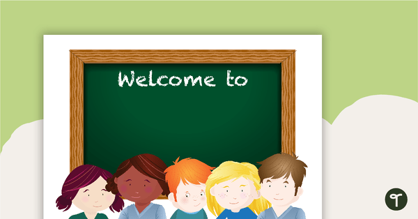 Kids Class Welcome Sign teaching resource