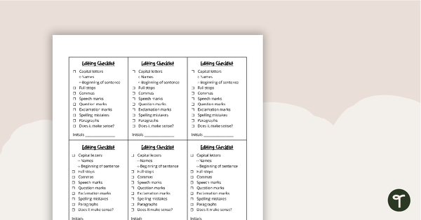 Image of Writing Editing Checklist
