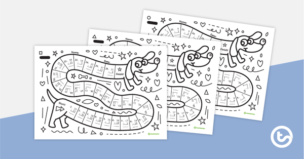 Go to Subtraction Sausage Dog – Worksheet teaching resource