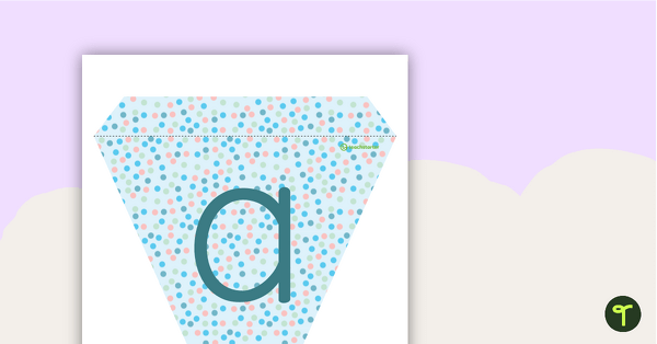 Pastel Dots - Letters and Numbers Bunting teaching resource