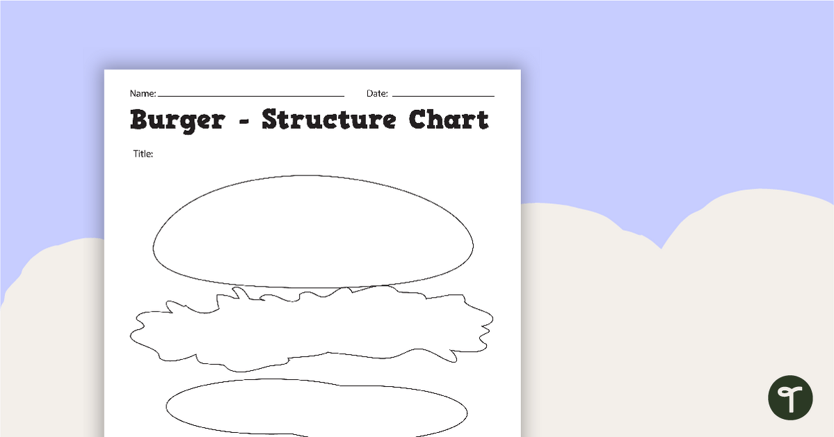 Hamburger Structure Chart - Graphic Organiser teaching resource