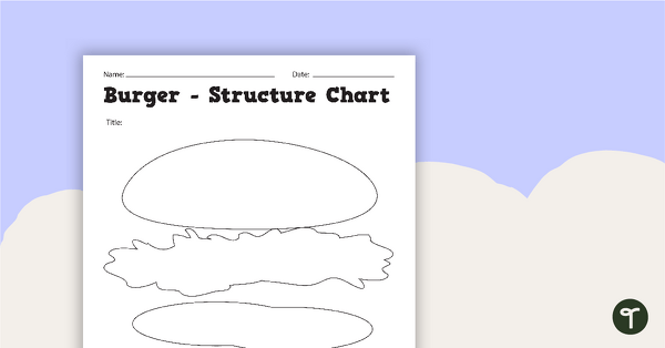Image of Hamburger Structure Chart - Graphic Organiser