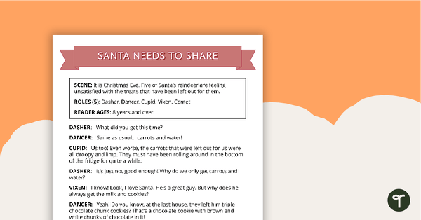 Go to Readers' Theatre Script - Santa Needs to Share teaching resource