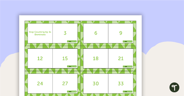 Go to Skip Counting by 3s Dominoes teaching resource