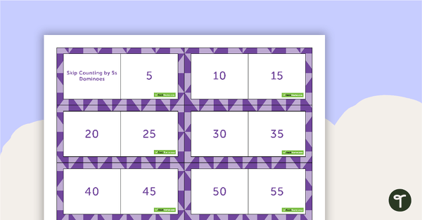 Go to Skip Counting by 5s Dominoes teaching resource