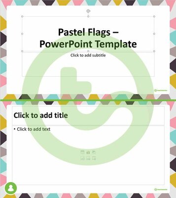 Pastel Flags – PowerPoint Template teaching resource