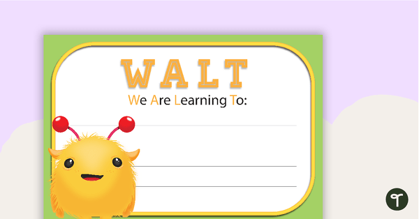 Image of We Are Learning To (WALT) Poster